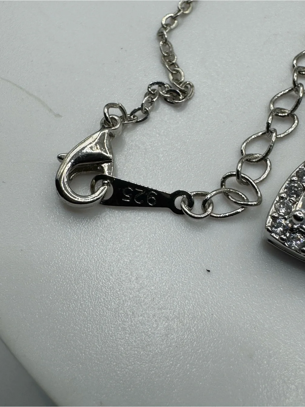 Sterling Silver and Cubic Zirconia Necklace‎ NEW